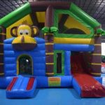 Jungle themed inflatable bounce house