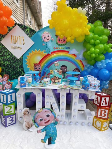 Baby One Number Marquee Rental for Forest City Bounce and Event Rental